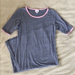 LuLaRoe Julia Dress Heathered Blue